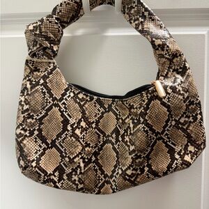 White Fox Boutique Snake Print Shoulder Bag